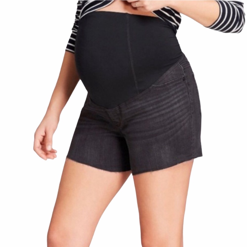 NWT Isabel Maternity Midi Short Crossover Panel